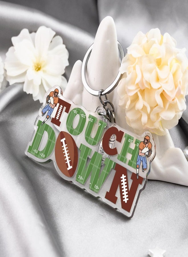 MOEXUKO Football Birthday Party Decorations Keychain Superbowl Party Decorations Football Gifts for Footballs Lovers Footballs Themed Gifts Ideas Touch Dowm Keyring - Image 4